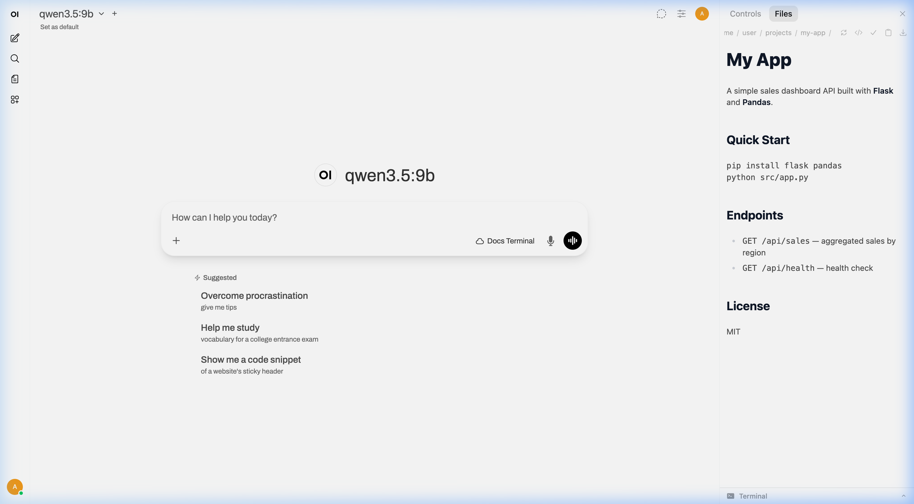 带有渲染 Markdown 预览的文件浏览器