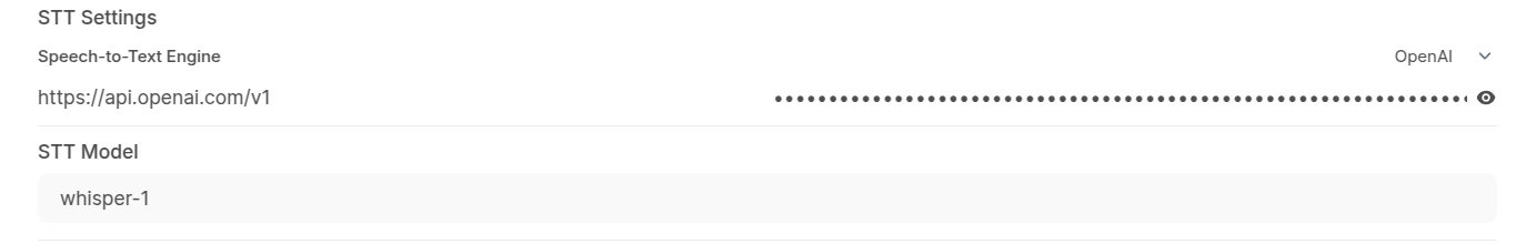 STT 配置页面截图